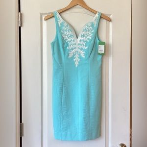 NWT Lilly Pulitzer Gabby Shift in Seasalt Blue, Size 00. Retail $258.